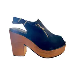 HERIEL - Sandalia Negra Plataforma Mujer