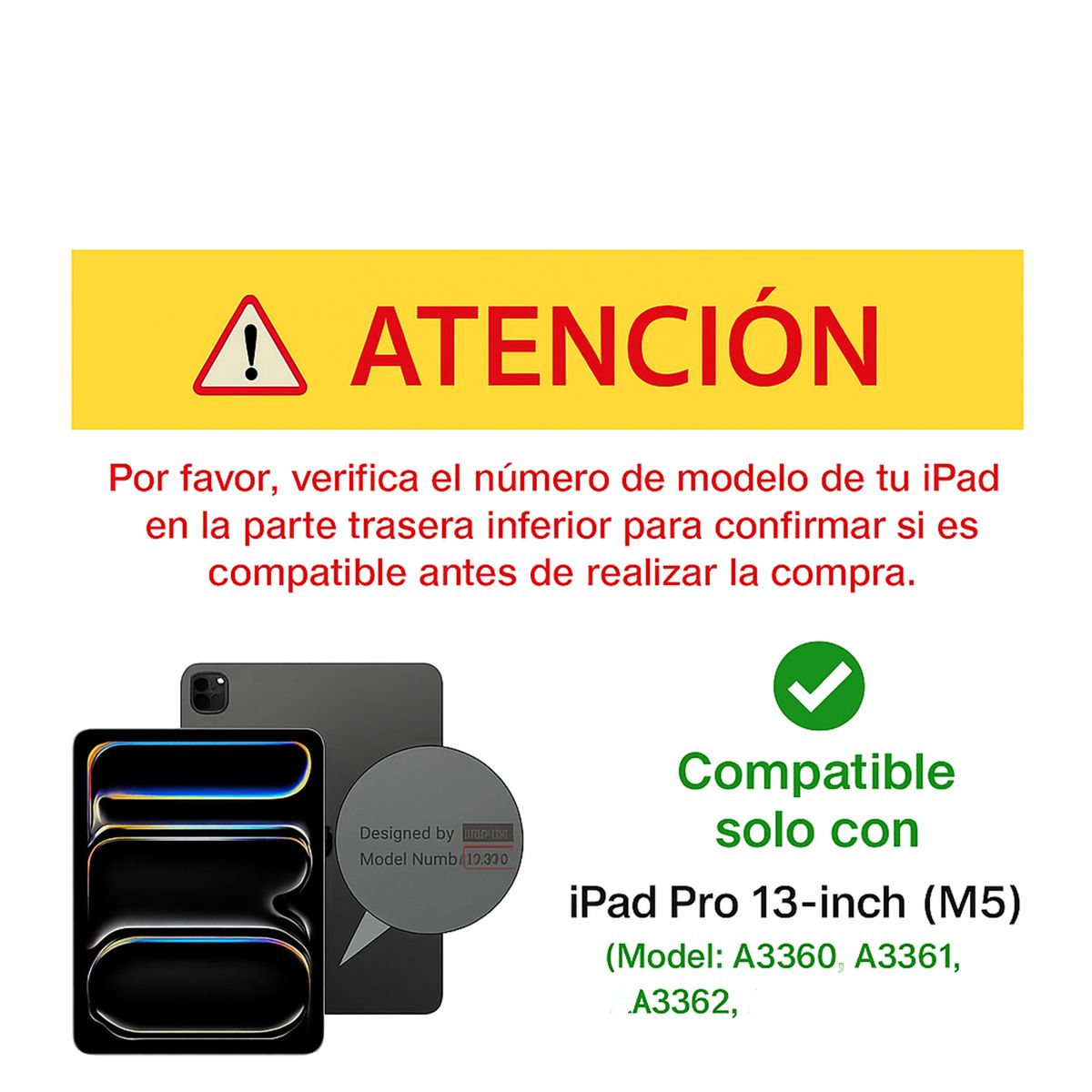 JOIGO - Funda Smart Cover Con Ranura Para iPad Pro 13 M5 2025 Negro