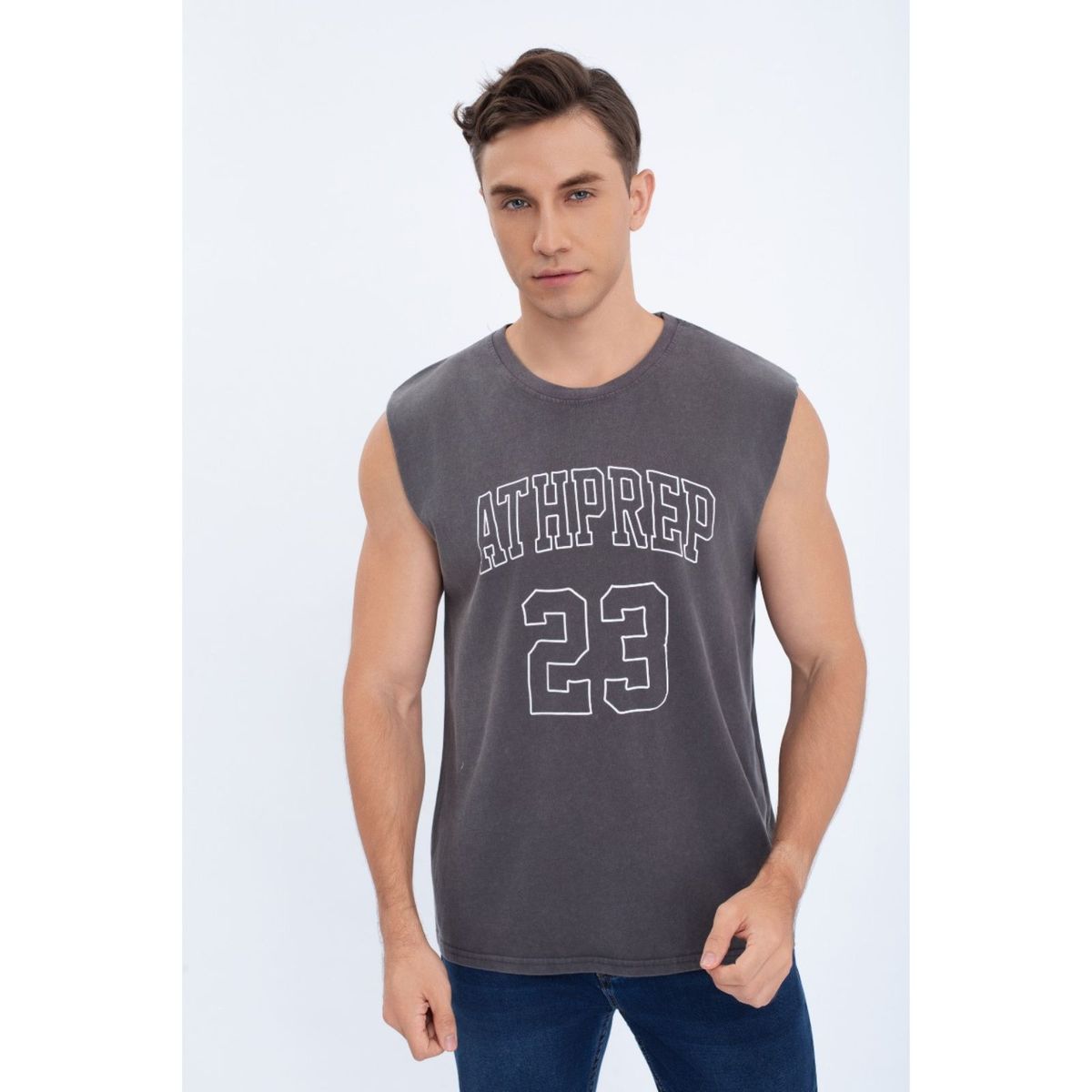 LIKE SHOP - Polera Musculosa Hombre Algodón Sin Mangas Colores Letras 7601