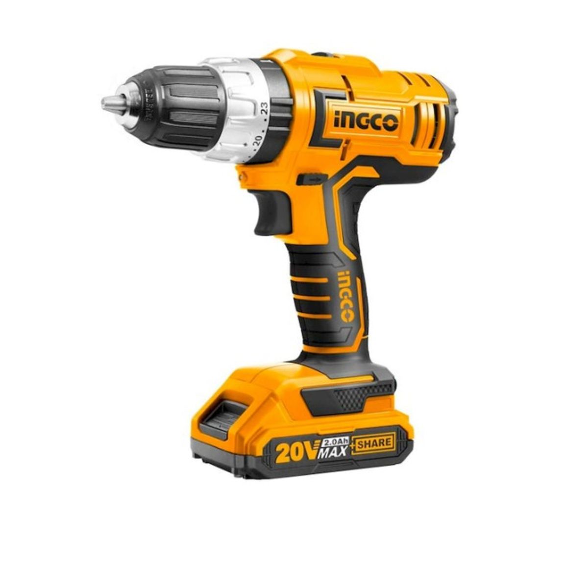 INGCO - Taladro Percutor Inalámbrico de Litio Ingco 20V