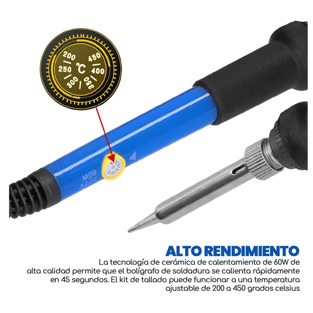 ESHOPANGIE - Pirograbador Cautin Para Madera Con Punta Lapiz 60w 35pcs