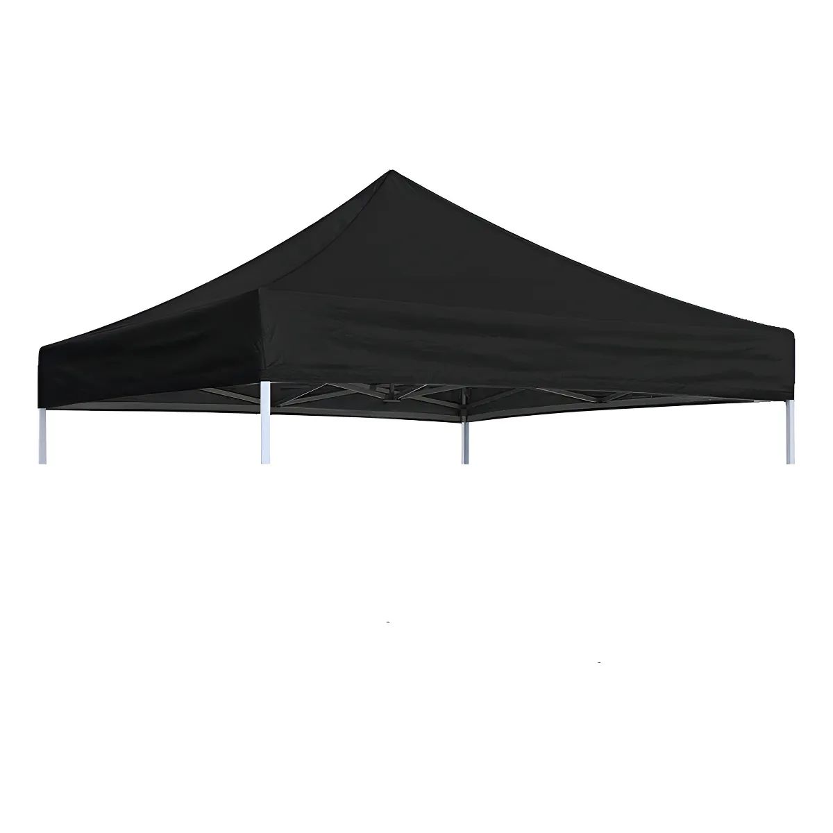 GENERICO - Lona Carpa Repuesto Toldo Plegable 3x3 Mt Filtro Uv Plateado Color Negro