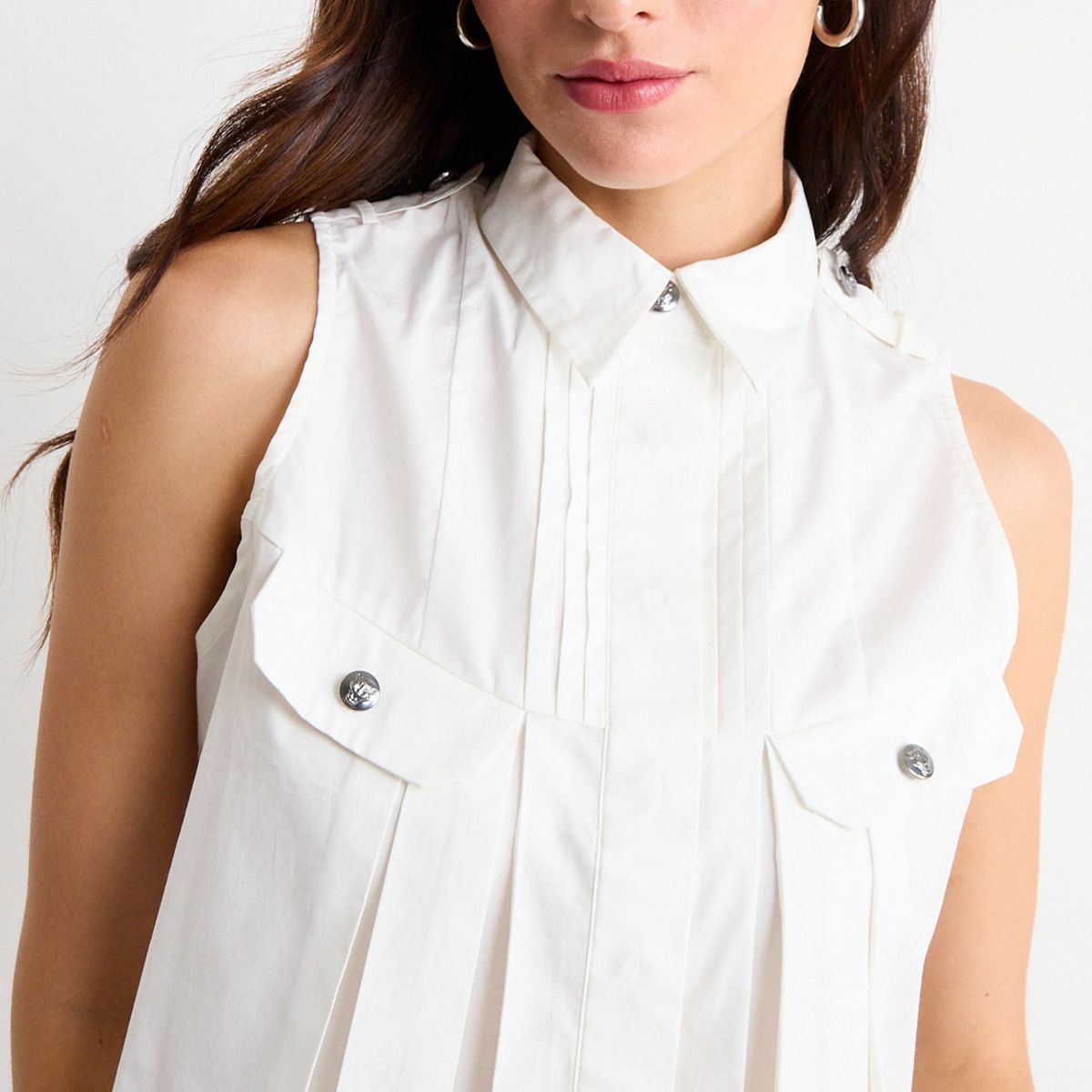 IO - Blusa Lisa Mujer Crudo Io