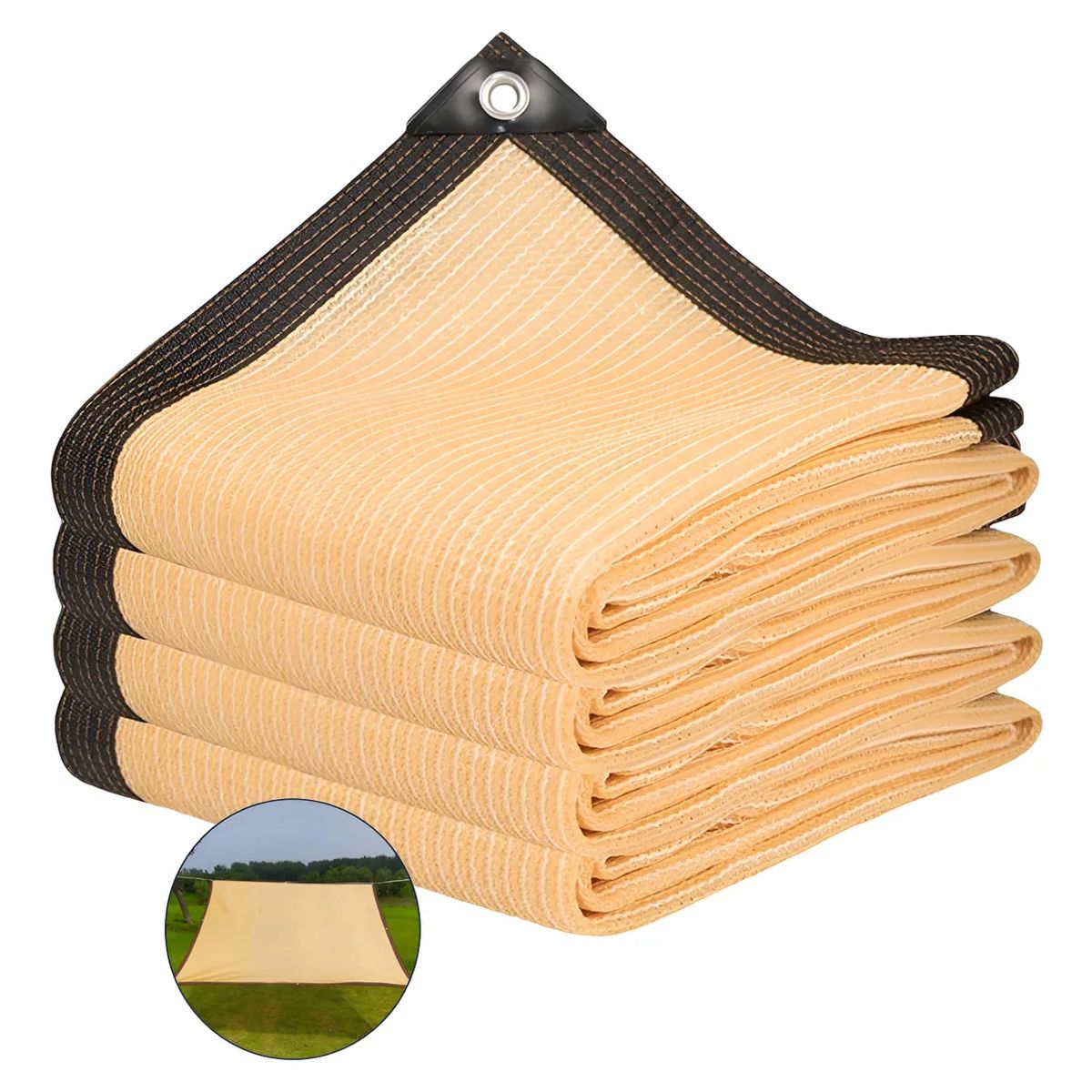 GENERICO - Toldo Vela Rectangular 3x4 Toldos Para Terraza Jardín Malla