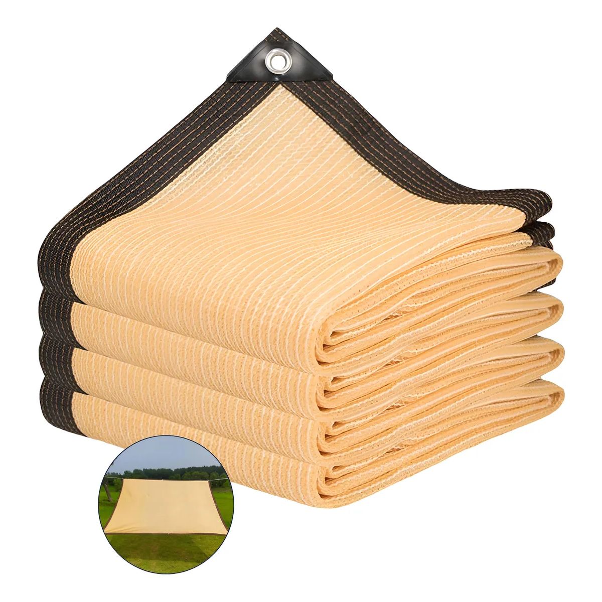 GENERICO - Toldo Vela Rectangular 3x4 Toldos Para Terraza Jardín Malla