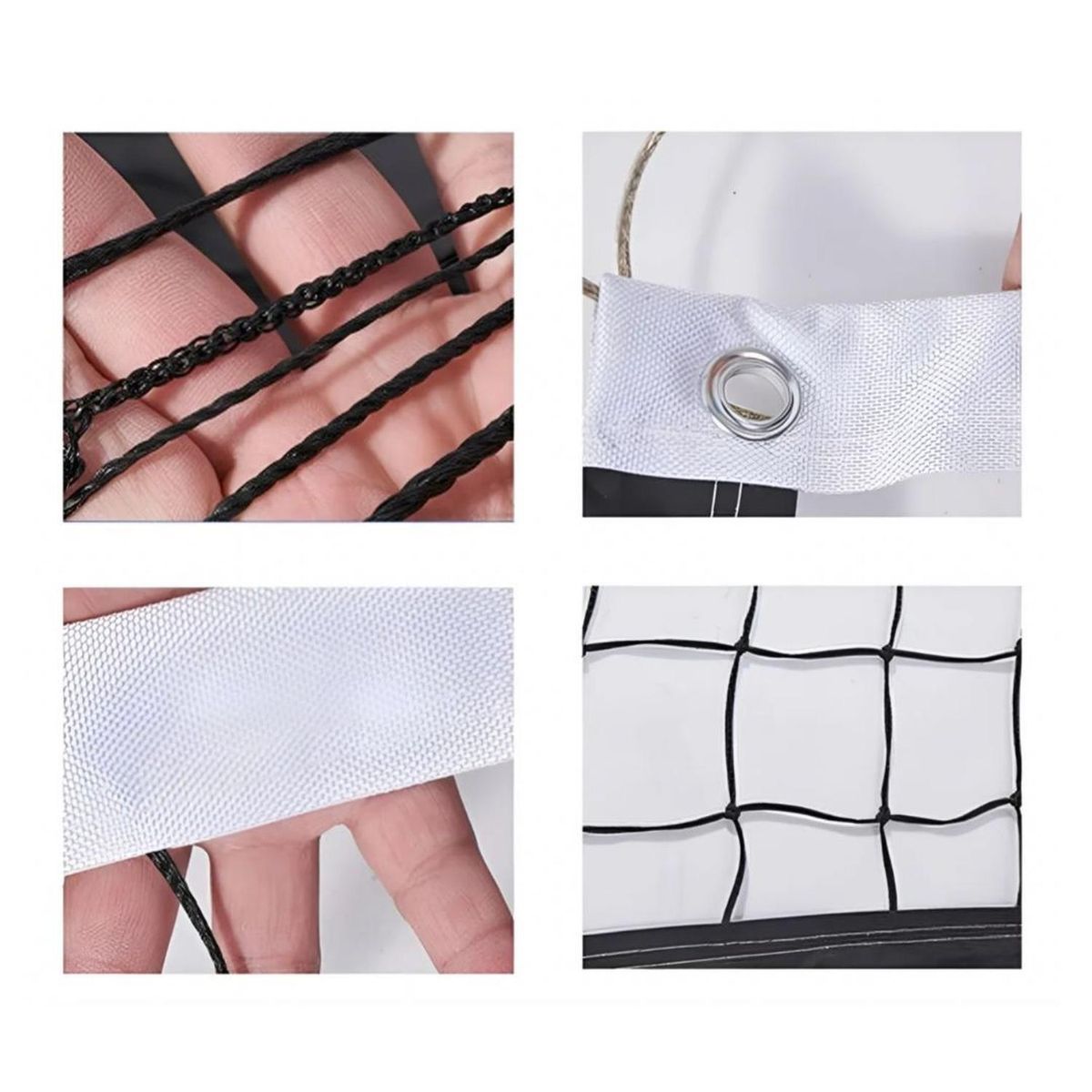 FOUR - Malla Voleibol 95x1 m Negra con Cable de Acero