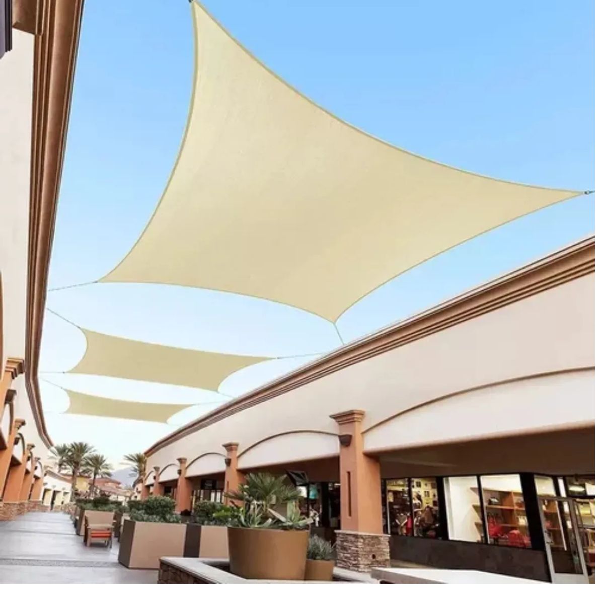 GENERICO - Toldo Vela Rectangular Toldo Vela Sombreadora Toldo 3x4mts