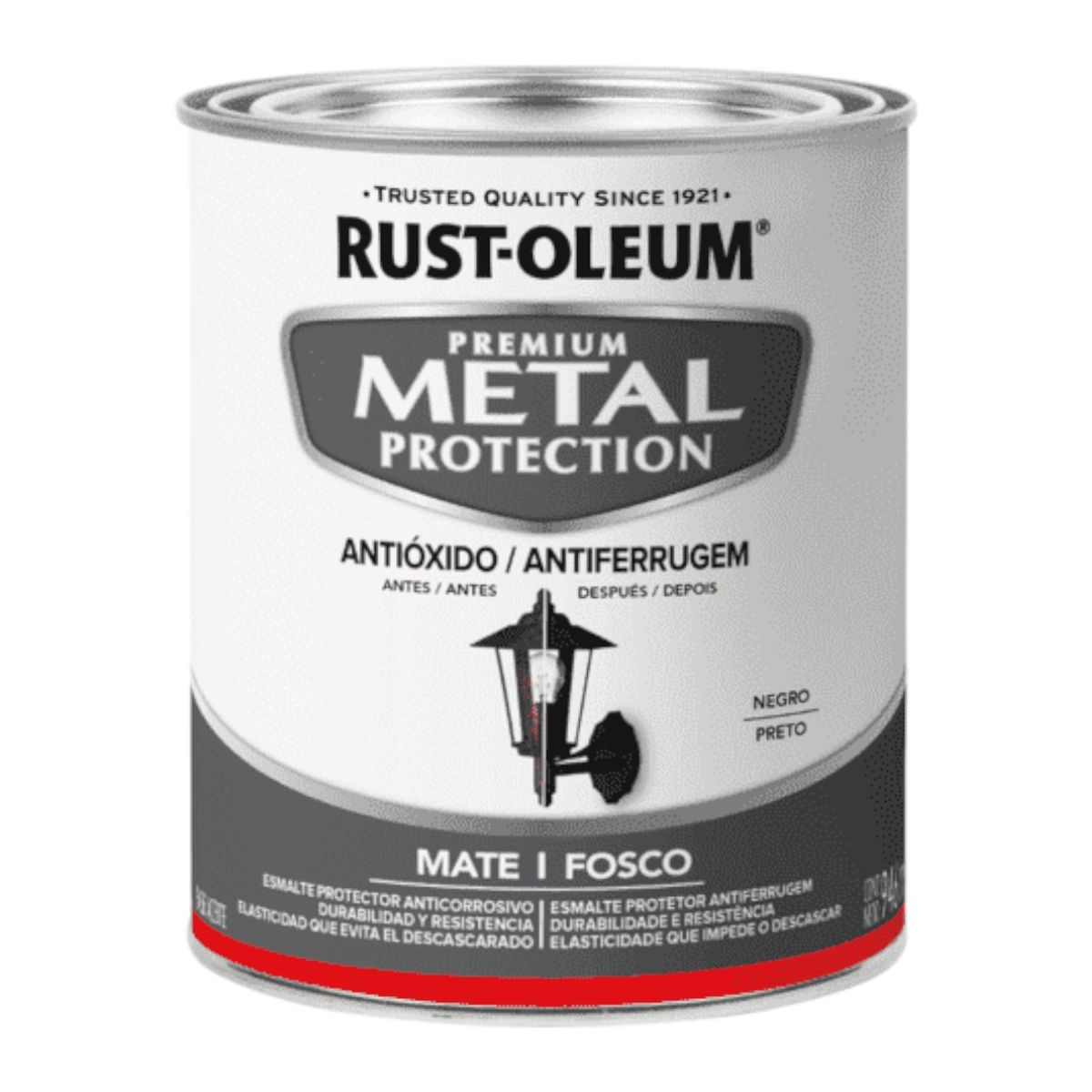 RUST OLEUM - Pintura Metal Protection Negro Mate 946ml