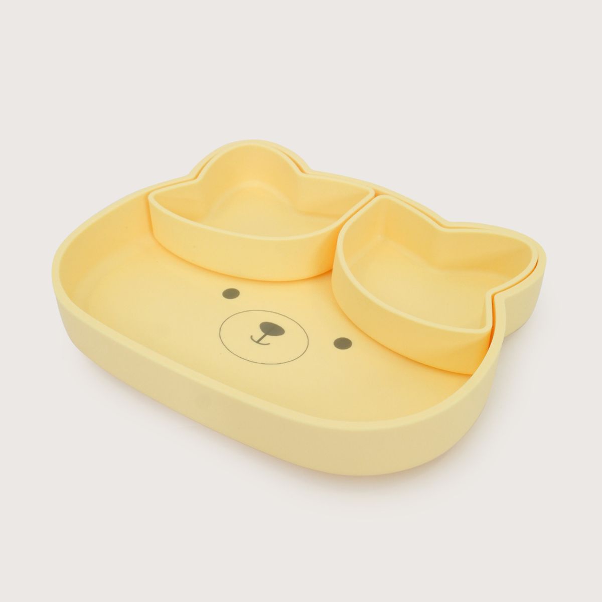 OPALINE - Plato oso con base antideslizante amarillo