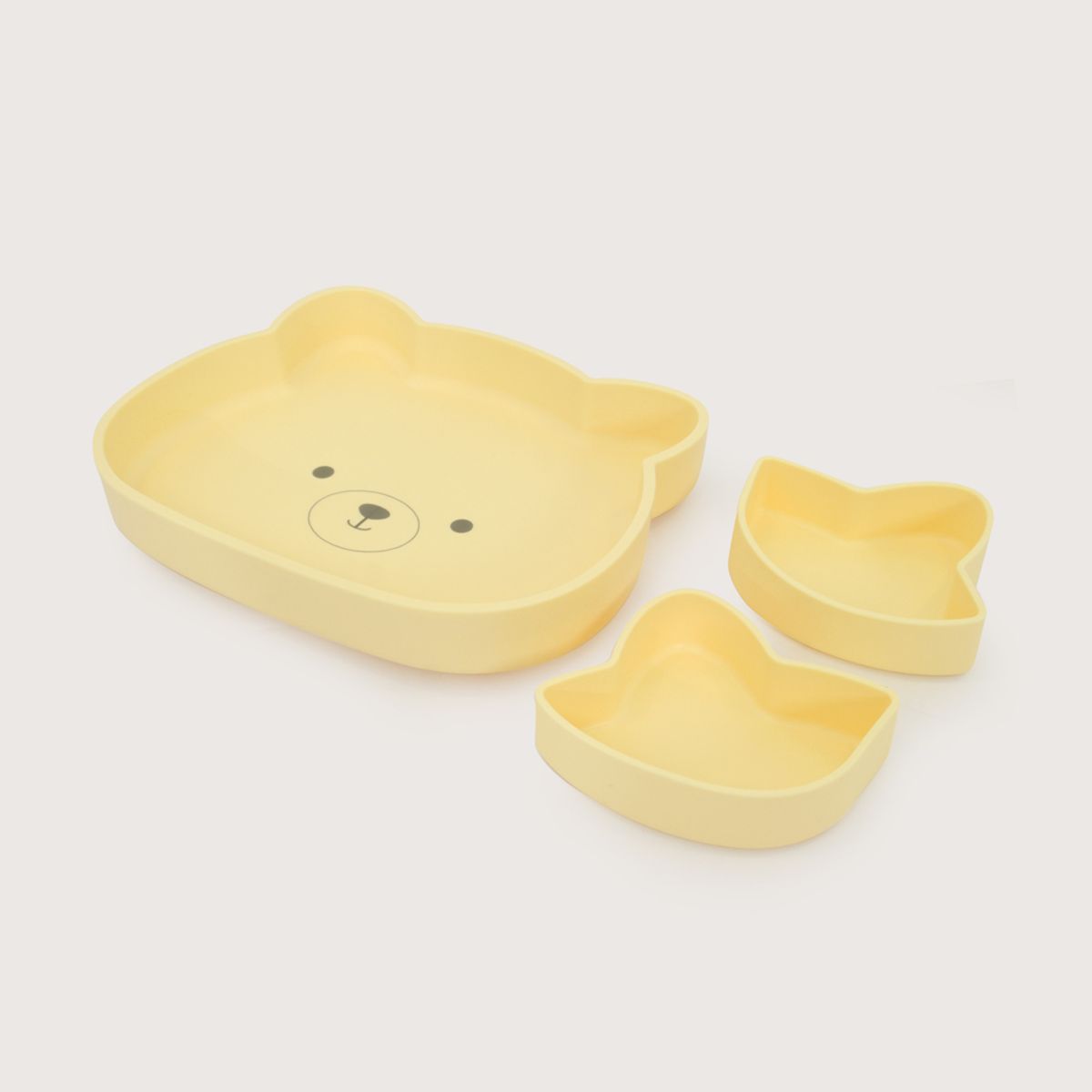OPALINE - Plato oso con base antideslizante amarillo