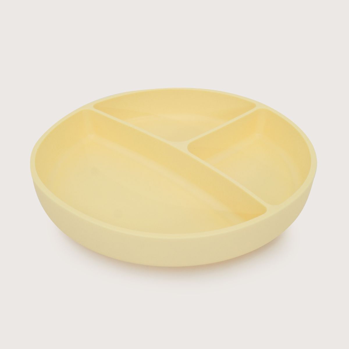 OPALINE - Plato dividido con base antideslizante amarillo
