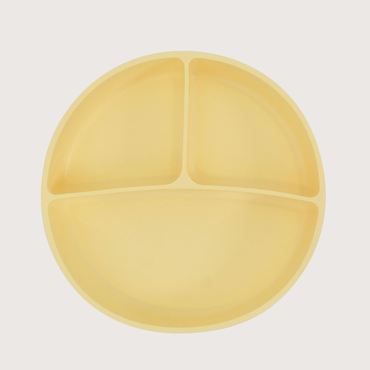 OPALINE - Plato dividido con base antideslizante amarillo
