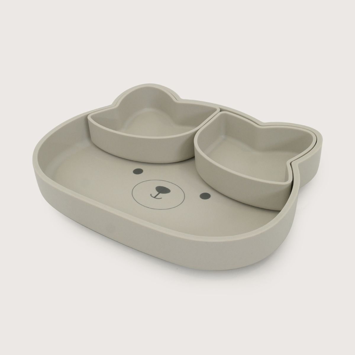 OPALINE - Plato oso con base antideslizante gris