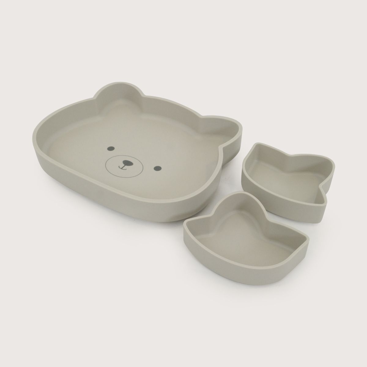OPALINE - Plato oso con base antideslizante gris