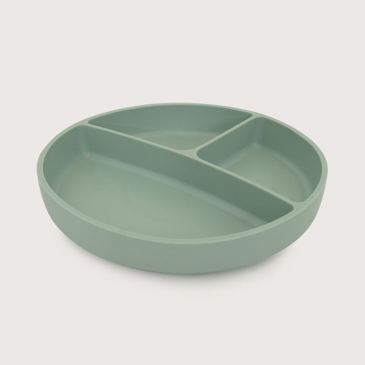 OPALINE - Plato dividido con base antideslizante verde