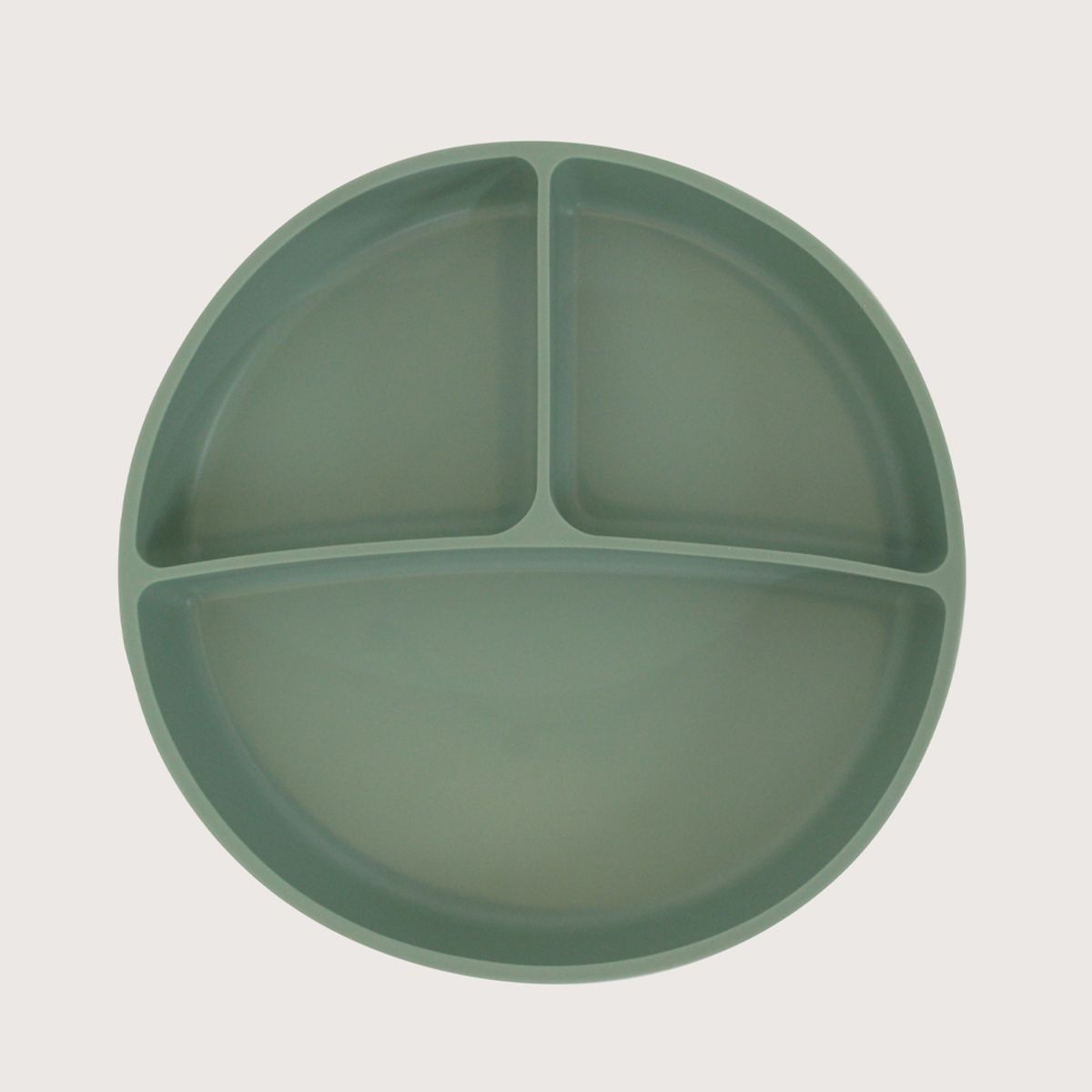 OPALINE - Plato dividido con base antideslizante verde