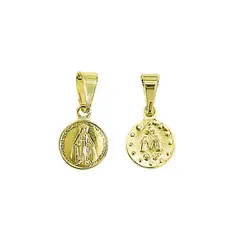 COGGIOLA - Colgante Medalla Virgen De Los Rayos Mini Enchapado Oro 18K