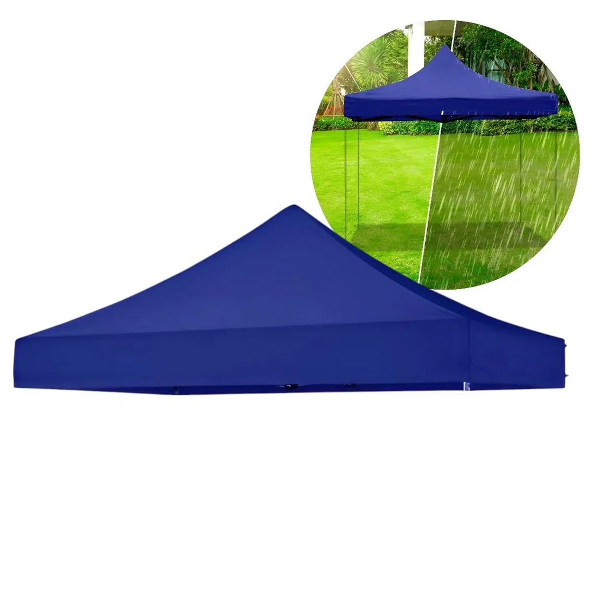 GENERICO - Lona Repuesto Toldo Plegable 3x3 Con Filtro Uv Impermeable Azul