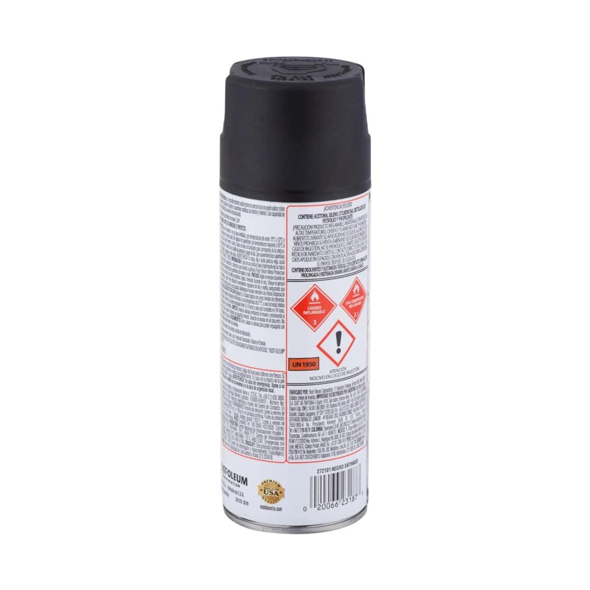 RUST OLEUM - Pintura Metal Protection Negro Brillante 430ml
