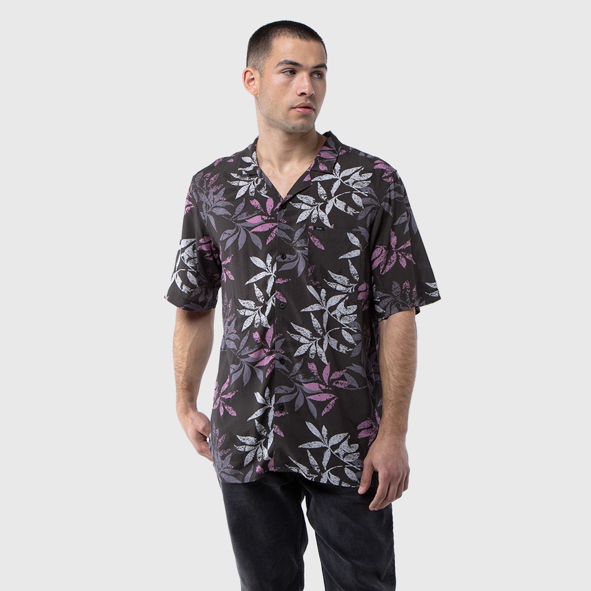 BLACK - Camisa Viscosa Summer Print Black Bubba