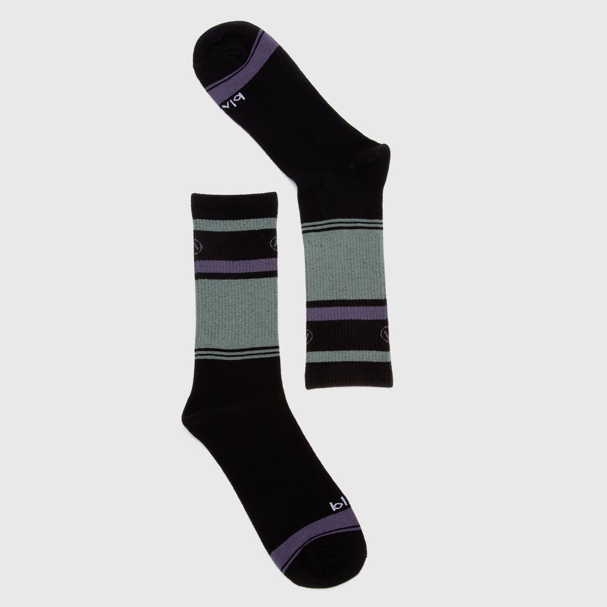 BLACK - Calcetin Logo Verde Black Bubba