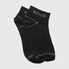 BLACK - Short Socks Line Stretch Green Bubba