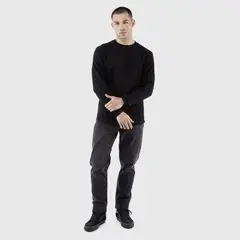BLACK - Crewneck Waffle Summer Black Bubba