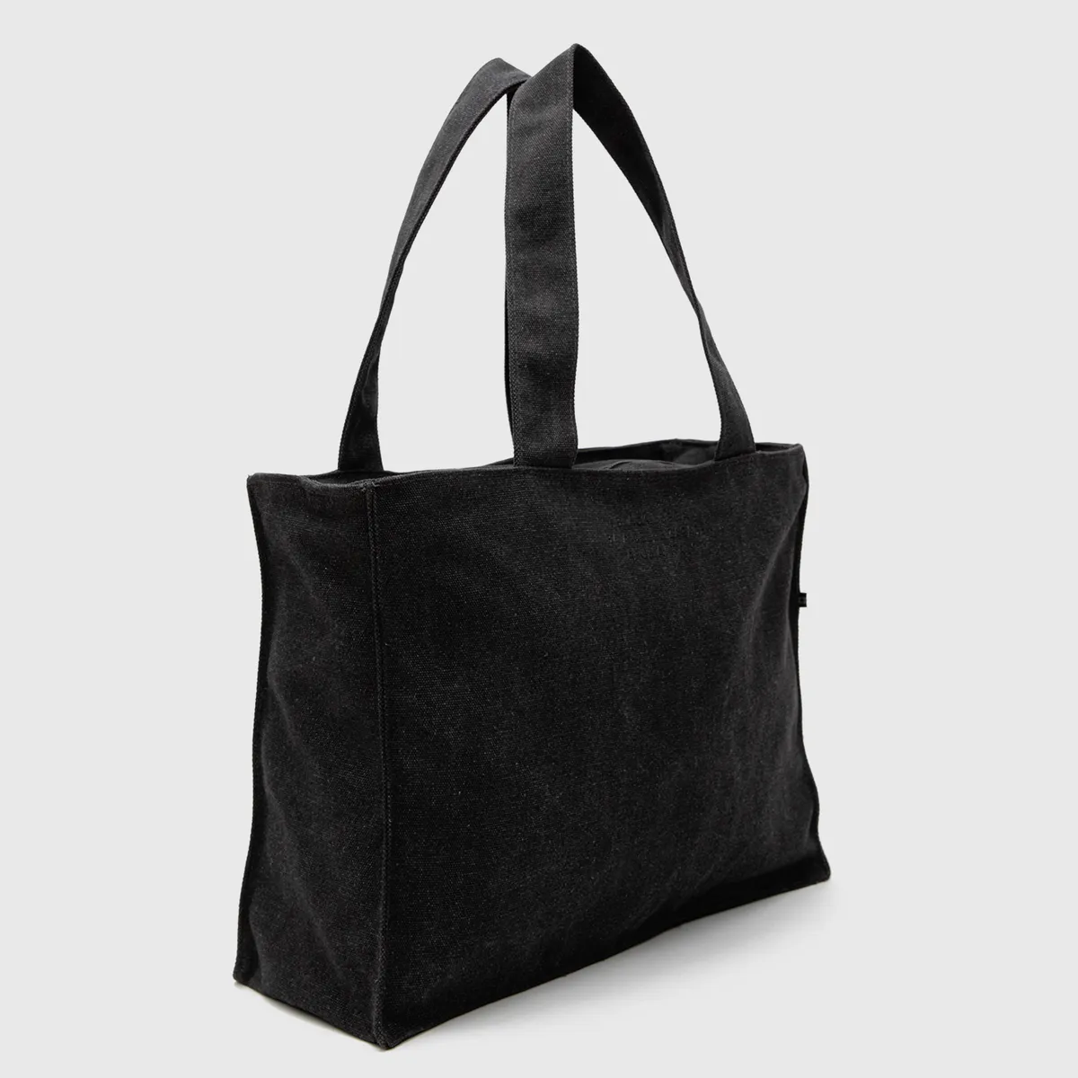 BLACK - Bolso Tote Canvas Grey Black Bubba