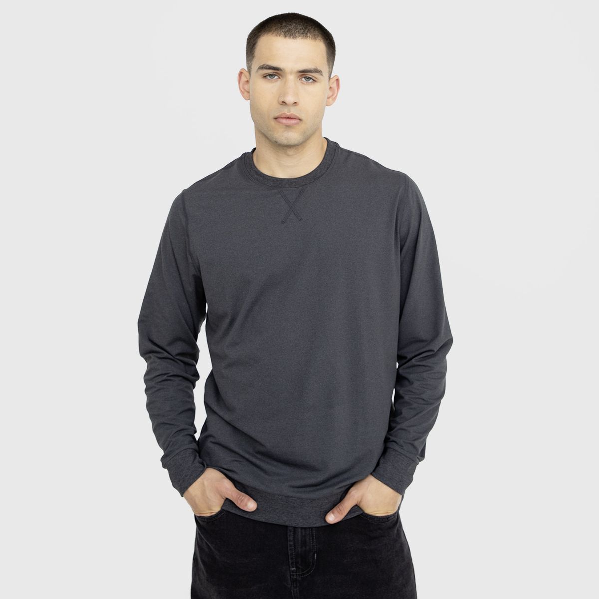 BLACK - Crewneck Ultra Soft Negro Black Bubba