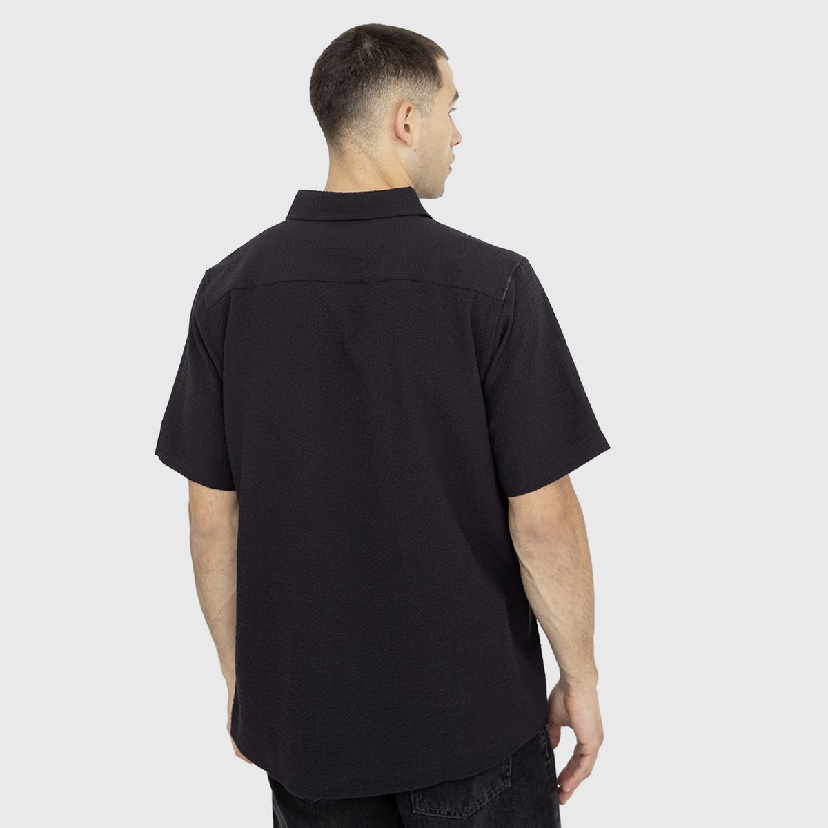 BLACK - Camisa Wrinkle Black Black Bubba