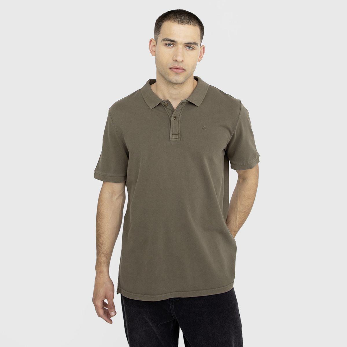 BLACK - Polera Polo Pique Cafe Oscuro Black Bubba