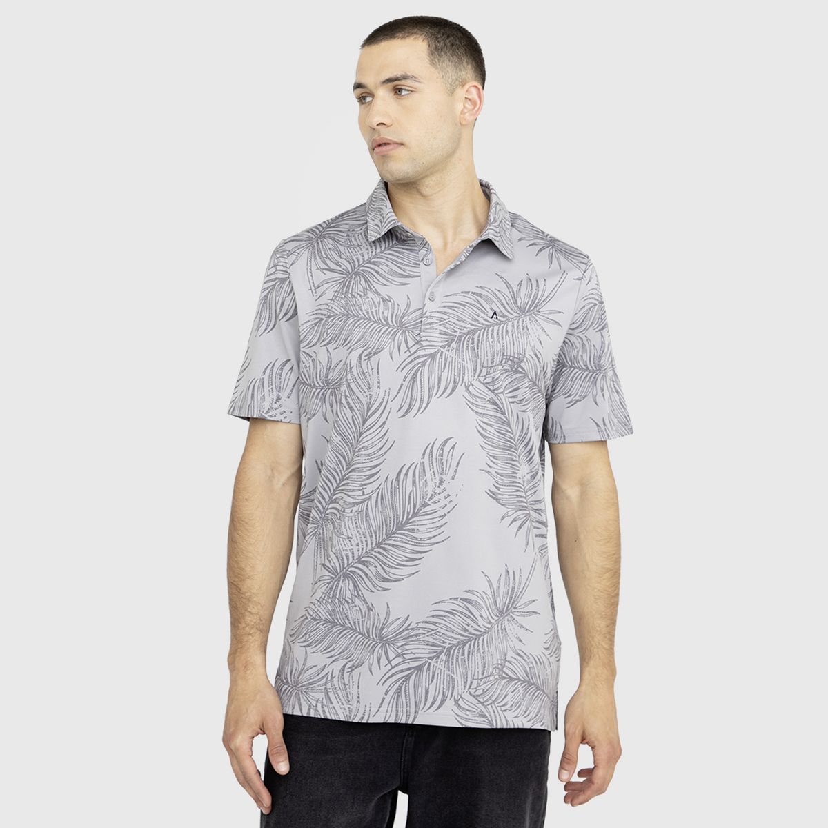 BLACK - Polera Golf Gris Black Bubba