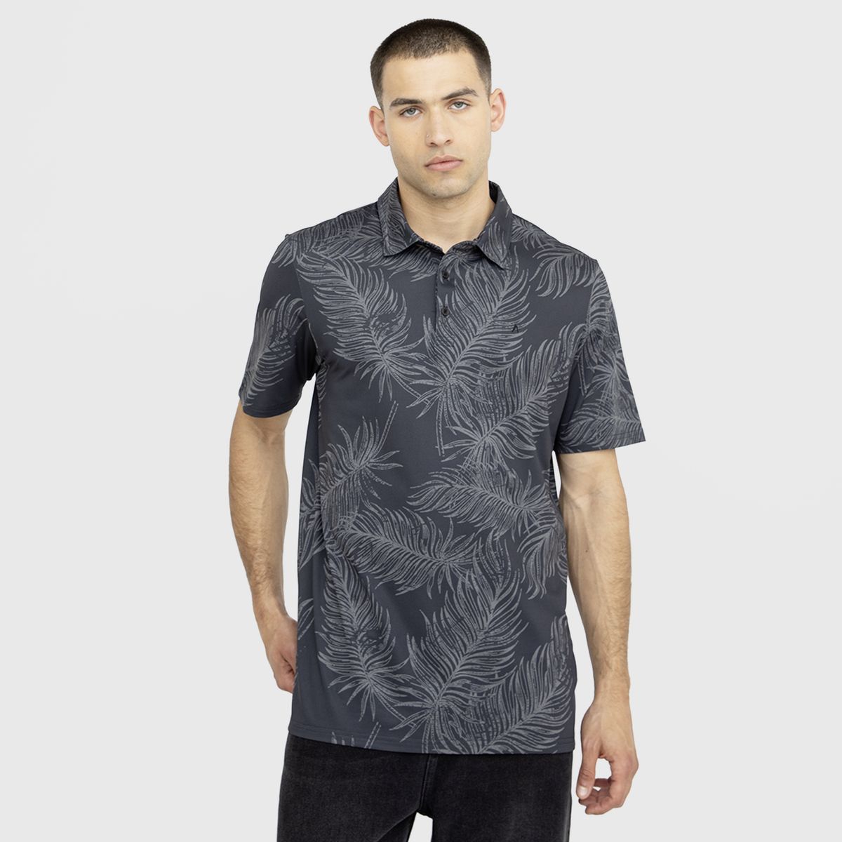 BLACK - Polera Golf Dark Black Bubba