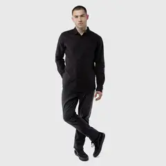 BLACK BUBBA - Camisa Manga Larga Lino Black