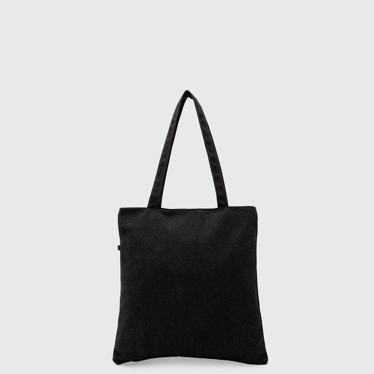 BLACK - Bolso Tote Basic Canvas Grey Black Bubba