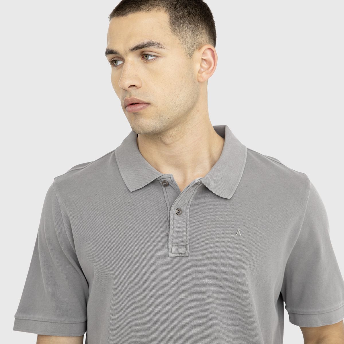 BLACK - Polera Polo Pique Gris Claro Black Bubba