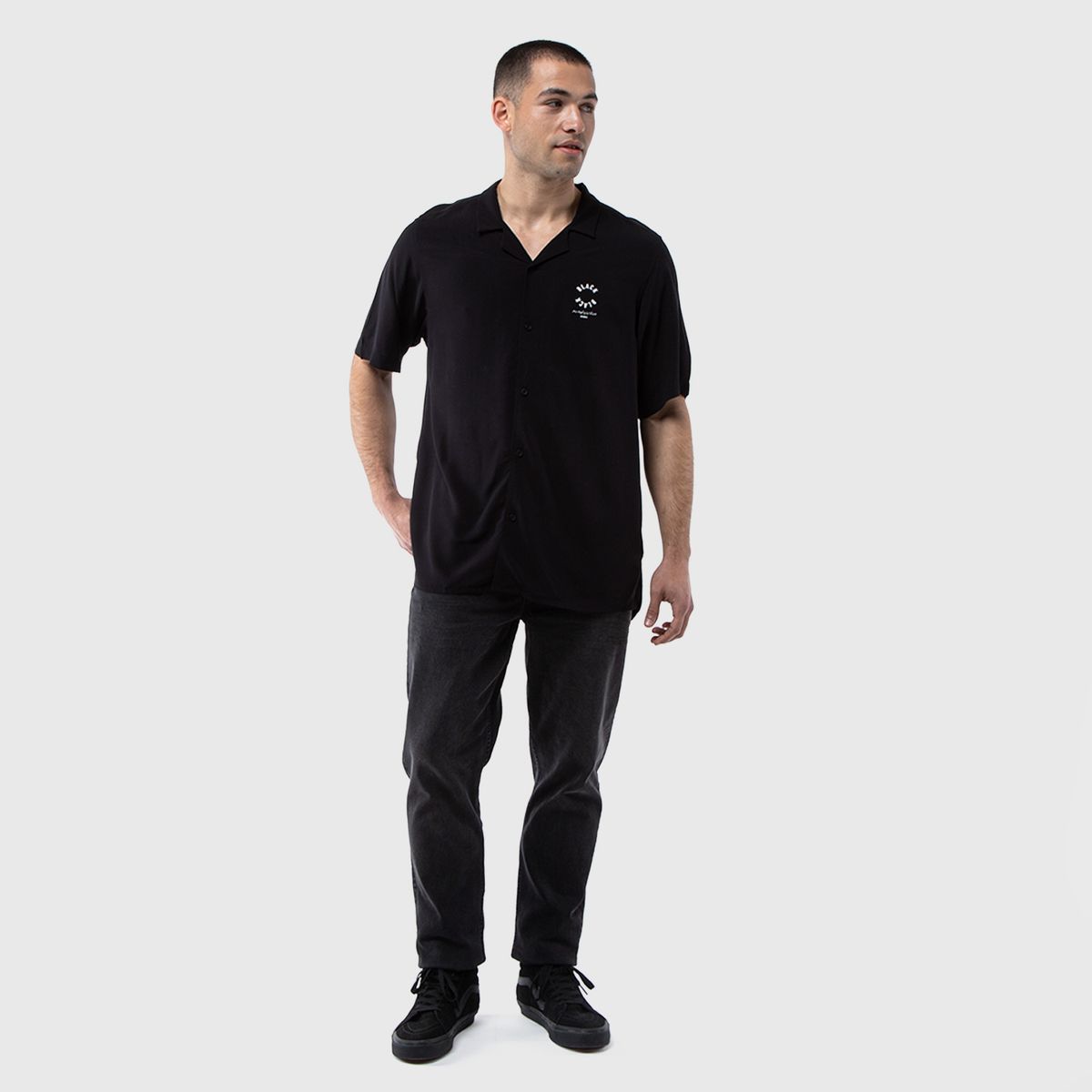 BLACK - Camisa Viscosa Always Black Black Bubba
