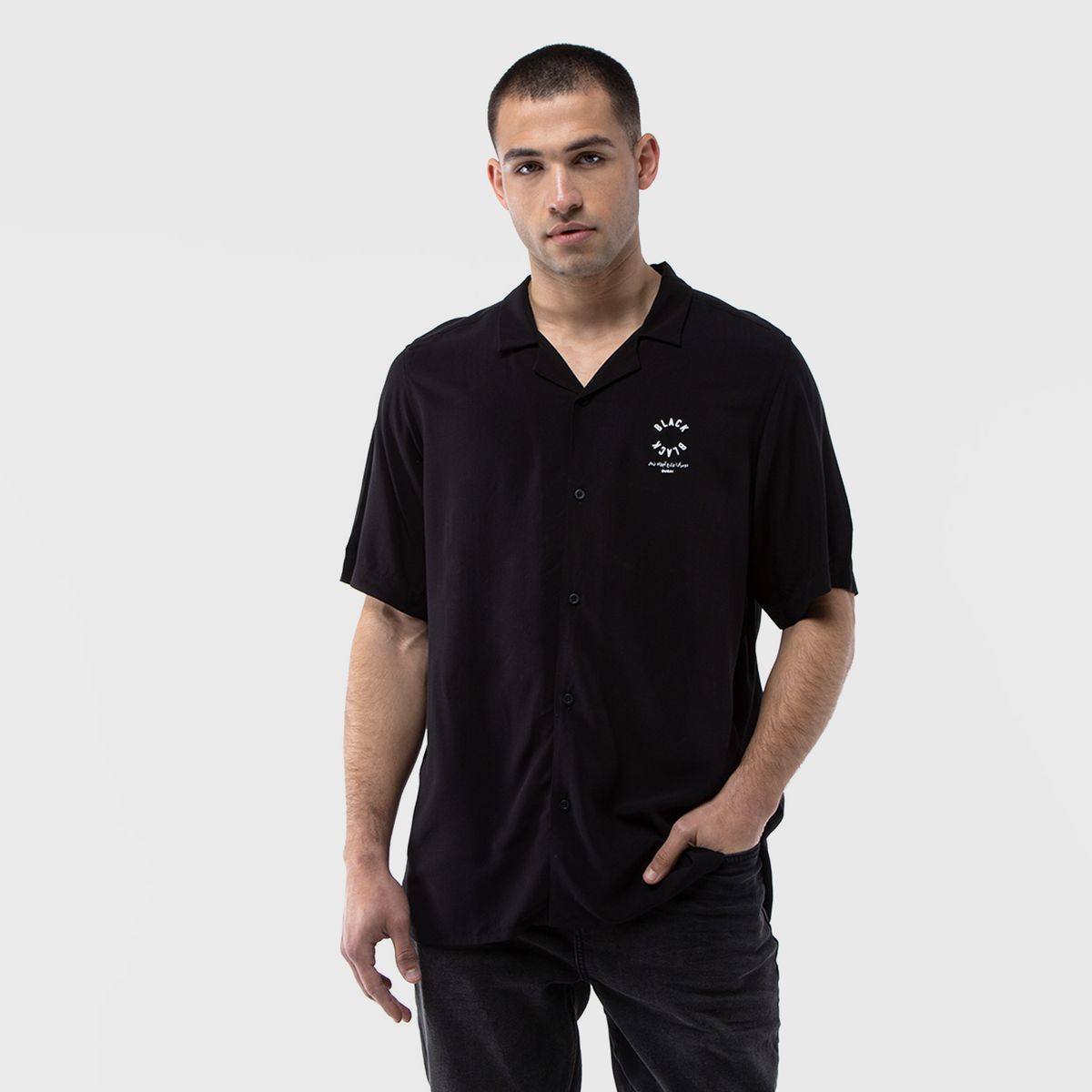 BLACK - Camisa Viscosa Always Black Black Bubba