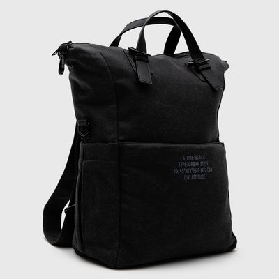 Imagen 2 del producto Mochila Waxed Canvas Black Bubba