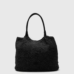 BLACK - Tote Raffia Black Bubba