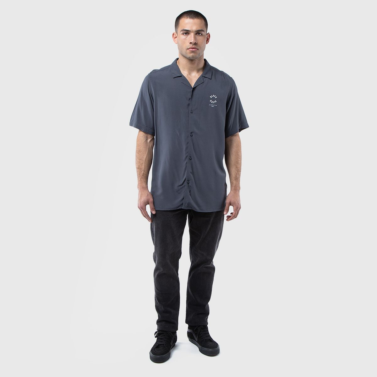 BLACK BUBBA - Camisa Viscosa Always Gris Black Bubba