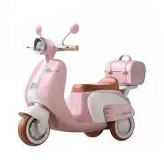 GENERICO - Moto Scooter Eléctrica Retro Vintage para Niños - Luces RGB