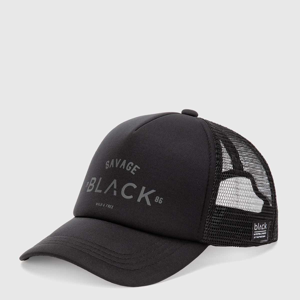 BLACK - Jockey Trucker Savage Black Black Bubba