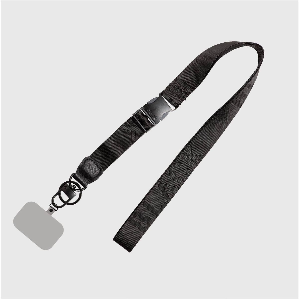 BLACK - Lanyard Logo Black Black Bubba