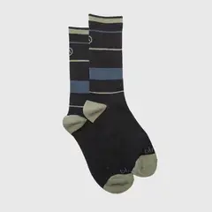 BLACK - Long Socks Line Stretch Blue & Green Bubba