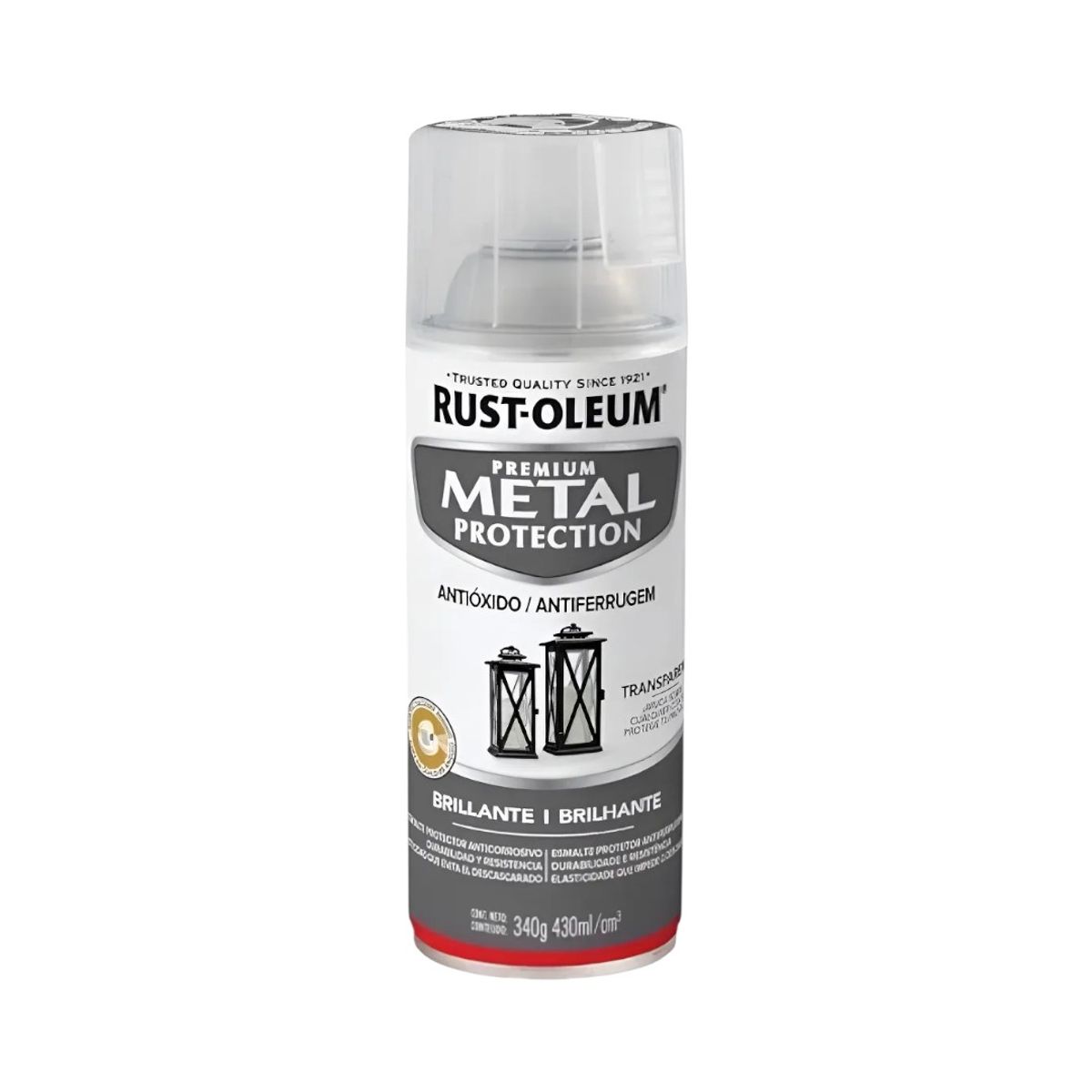 RUST OLEUM - Laca Metal Protection Transparente Brillante 430ml