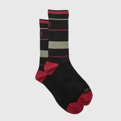 BLACK - Long Socks Line Stretch Red & Green Bubba