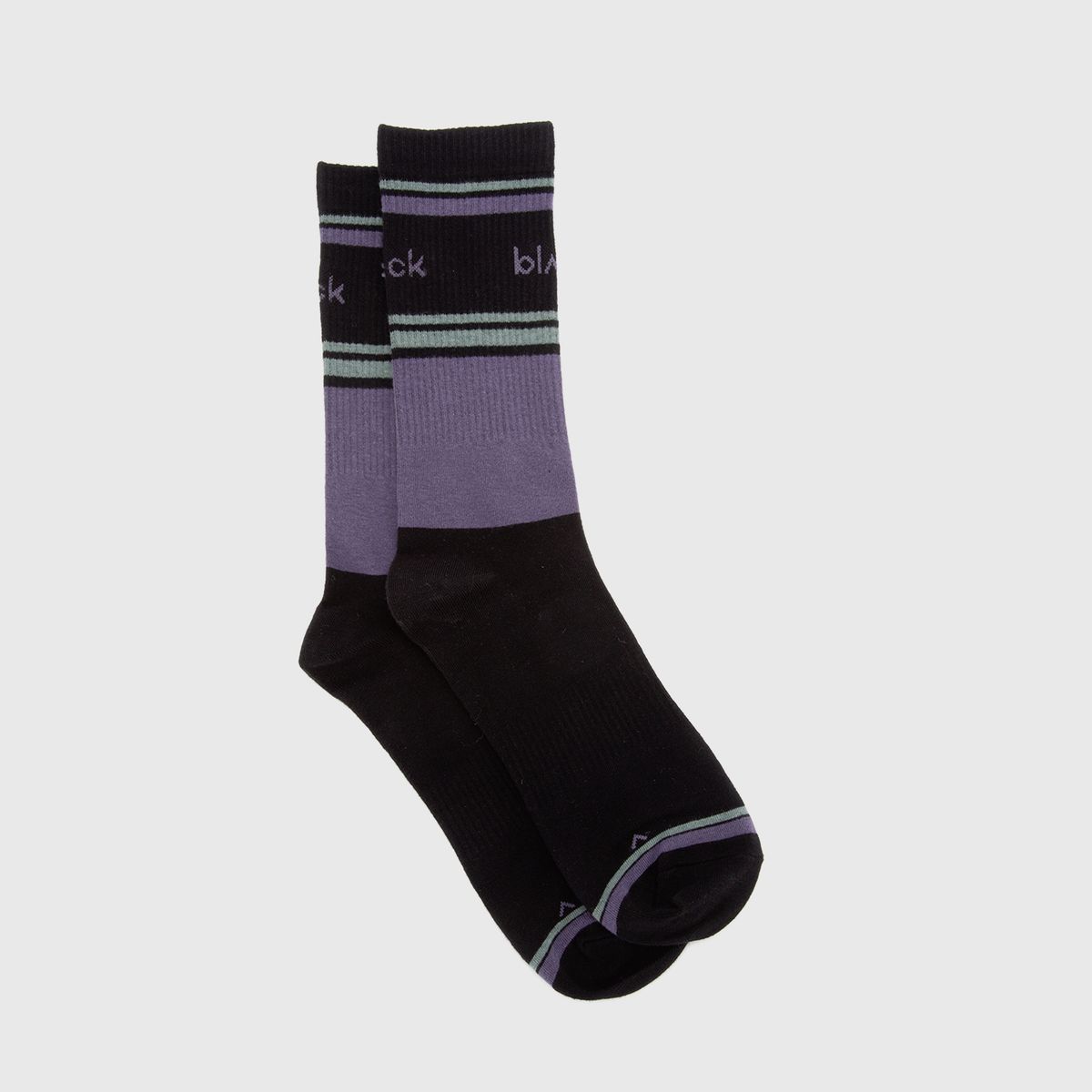BLACK - Calcetin Morado Black Bubba