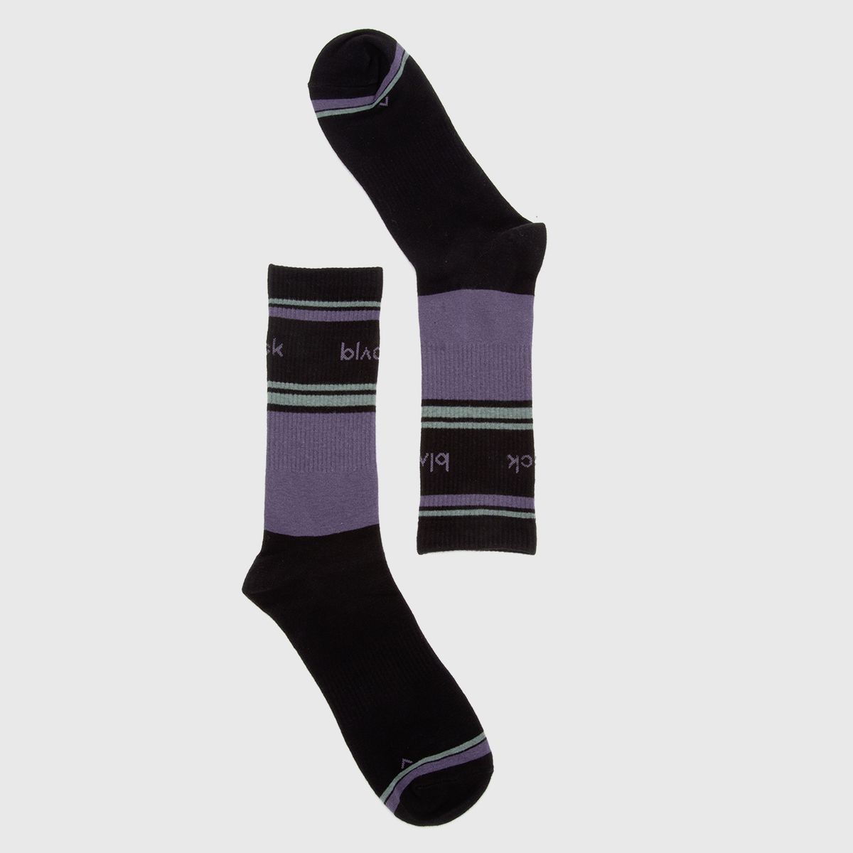 BLACK - Calcetin Morado Black Bubba