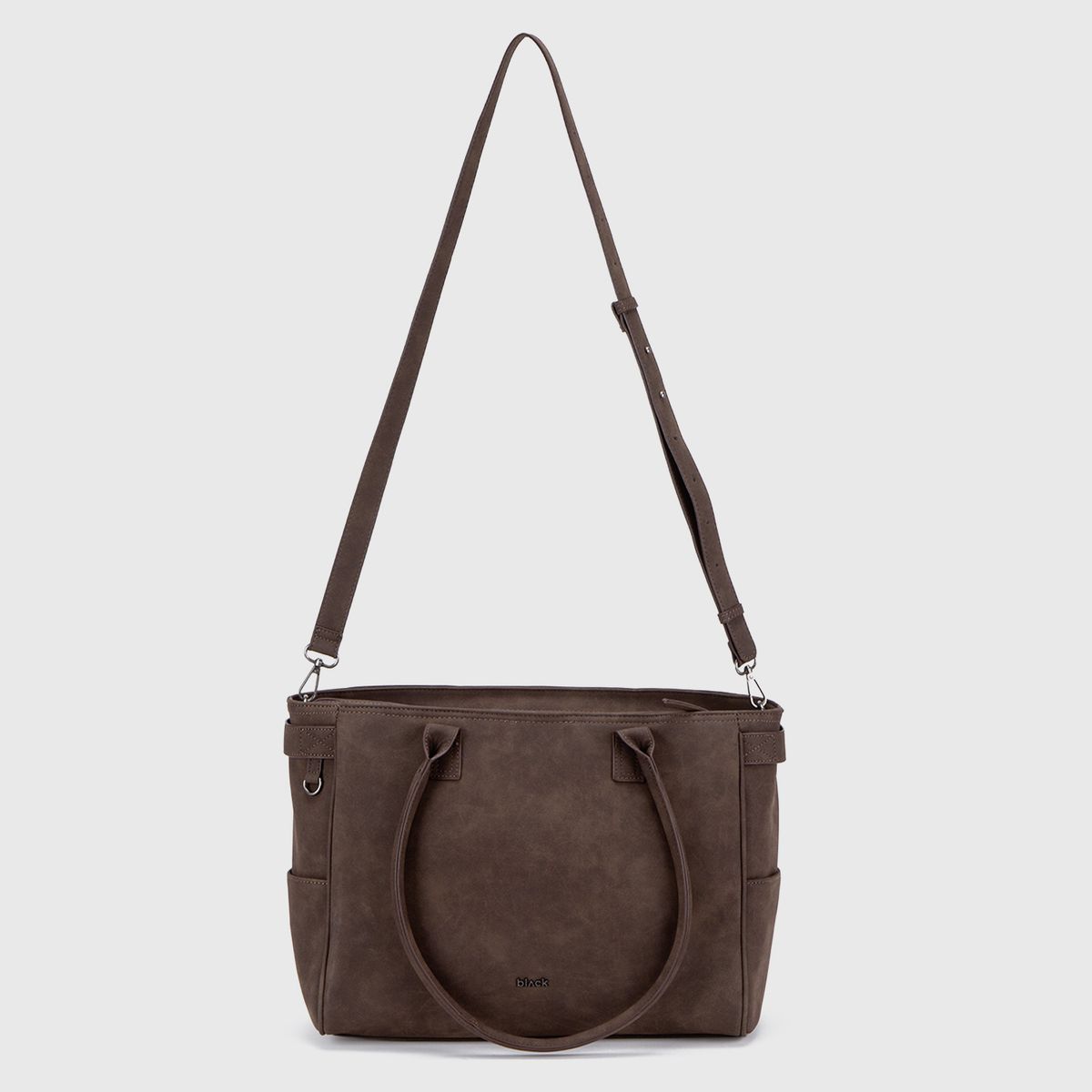 BLACK - Bolso Tote Suede Moka Black Bubba